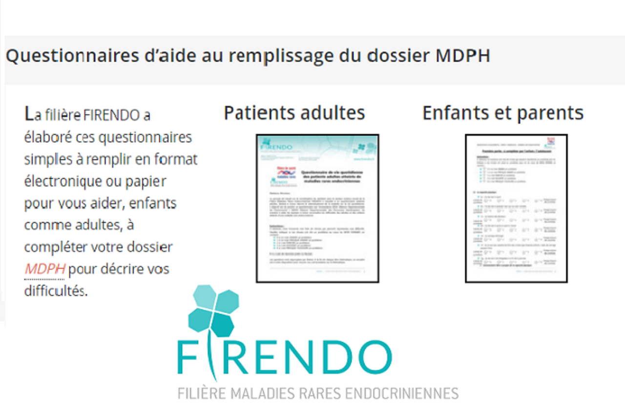 Capture d'écran de la rubrique "Vivre avec une maladie rare" sur firendo.fr